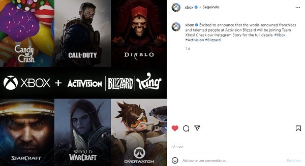Microsoft compra a Activision Blizzard por valor astronômico Microsoft compra a Activision Blizzard por valor astronômico