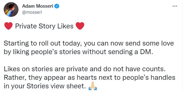 Instagram lança a função de curtida nos Stories
